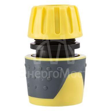 Коннектор для шланга быстросъемный 1/2дюйм с аквастопом ЧЕТЫРЕ СЕЗОНА 62-0218-F