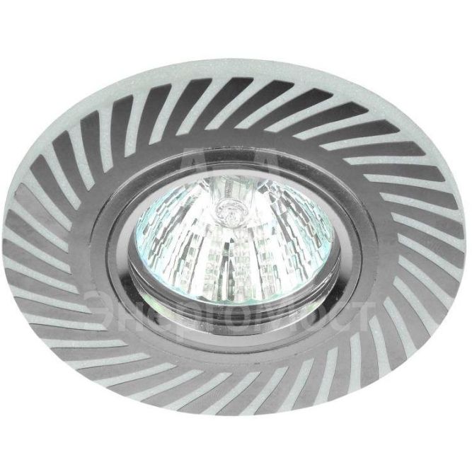 Светильник DK LD39 WH/CH MR16 точечный; декор со светодиодной подсветкой бел./хром. ЭРА Б0037376