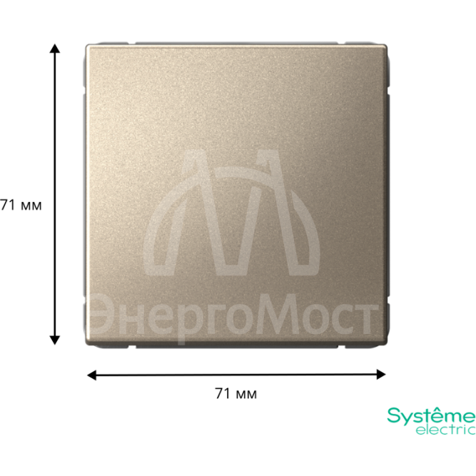 Переключатель 1-кл. ArtGallery (сх. 6) 10AX механизм шампань SE GAL000561