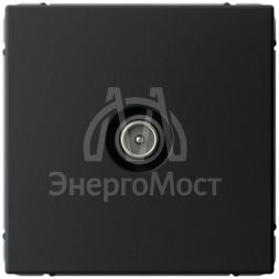 Розетка телевизионная оконечная TV ArtGallery 1дБ механизм карбон SE GAL001091