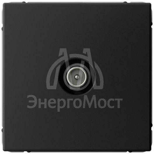 Розетка телевизионная оконечная TV ArtGallery 1дБ механизм карбон SE GAL001091