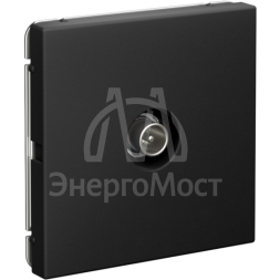 Розетка телевизионная оконечная TV ArtGallery 1дБ механизм карбон SE GAL001091