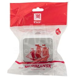 Выключатель 1-кл. ОП Мурманск 10А IP54 с индикатором сер. EKF EFV10-121-30-54