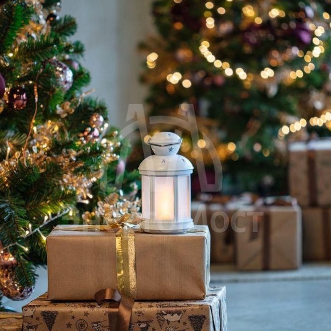 Фонарь декоративный 12х12х20.6см тепл. бел. с эффектом пламени свечи корпус бел. Neon-Night 513-067