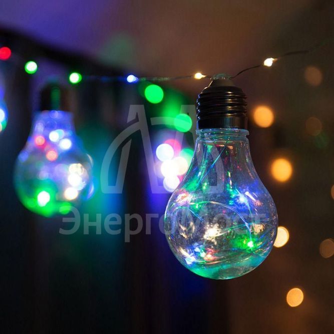 Гирлянда светодиодная &amp;quot;Ретро-лампы&amp;quot; 3м мультиколор Neon-Night 303-079