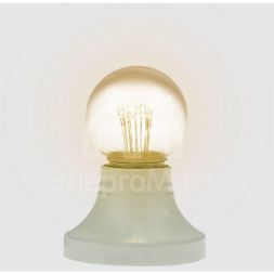 Лампа светодиодная 1Вт 6LED Шар d45 E27 тепл. бел. колба прозр. эффект лампы накаливания Neon-Night 405-126