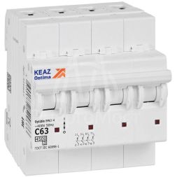 Выключатель автоматический модульный OptiDin BM63-4C63-4.5-УХЛ3 КЭАЗ 326827