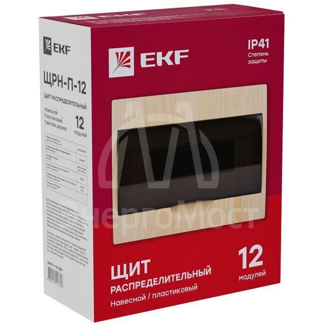 Щит ЩРН-П-12 IP41 светлое дерево PROxima EKF pb40-n-12-light