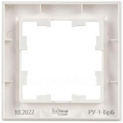 Рамка 1-м BRITE РУ-1-БрБ бел. IEK BR-M12-K01