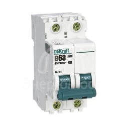 Выключатель автоматический модульный 2п B 63А 4.5кА ВА-101 DEKraft 11024DEK