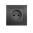 Розетка 1-м СП Бриллиант 16А IP20 без заземл. в сборе графит Universal 7947588-Gr