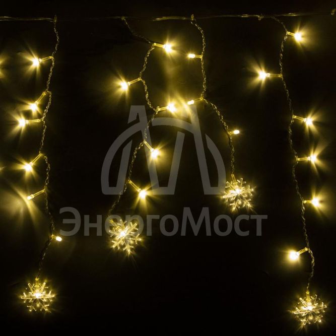Гирлянда &amp;quot;Бахрома&amp;quot; DICLD-100WW-C 100 теплых бел. светодиодов 1.7х0.5м с насадками SHLights 4690601047205