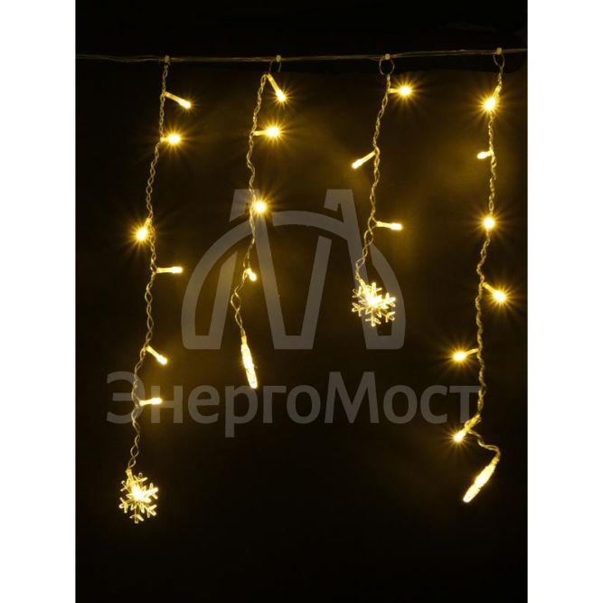 Гирлянда &amp;quot;Бахрома&amp;quot; DICLD-100WW-C 100 теплых бел. светодиодов 1.7х0.5м с насадками SHLights 4690601047205