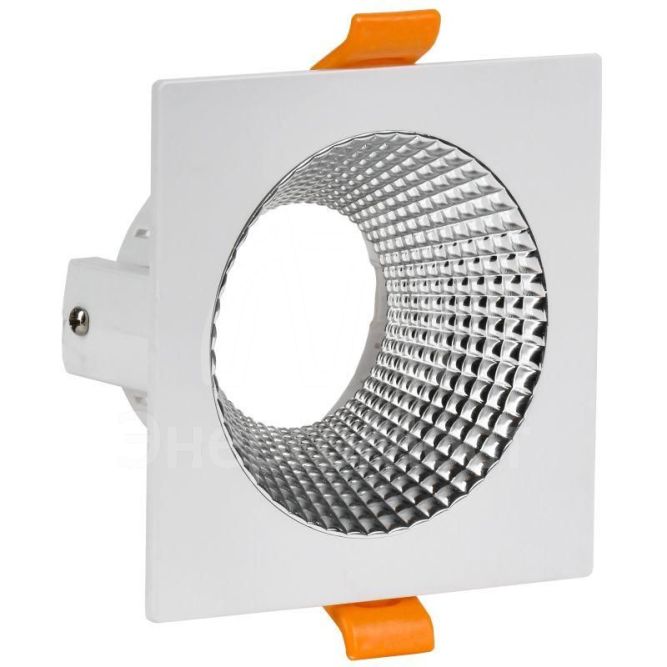 Светильник 4110 встраиваемый поворотный GU10 бел./хром пласт. IEK LT-UVB0-4110-GU10-1-K23