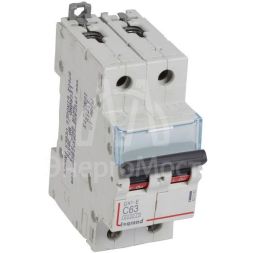 Выключатель автоматический модульный 2п C 63А 6кА DX3-E 6000 2мод. 230/400В Leg 407283