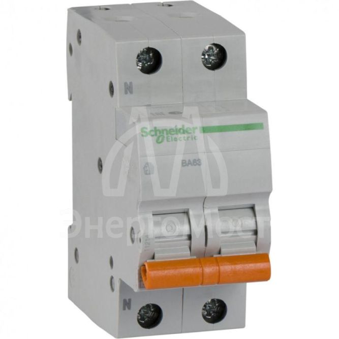 Выключатель автоматический модульный 2п (1P+N) C 20А 4.5кА BA63 Домовой SchE 11214