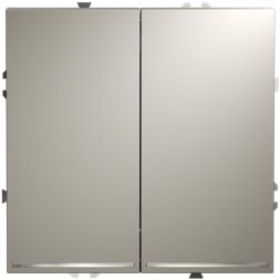 Переключатель проходной 2-кл. СП S70 10А с подсветкой механизм кашемир Voltum VLS020403