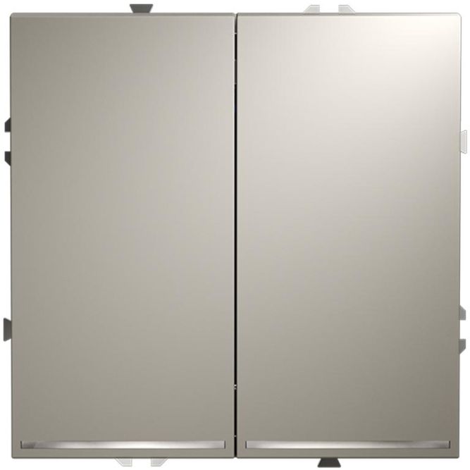 Переключатель проходной 2-кл. СП S70 10А с подсветкой механизм кашемир Voltum VLS020403