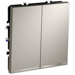 Переключатель проходной 2-кл. СП S70 10А с подсветкой механизм кашемир Voltum VLS020403