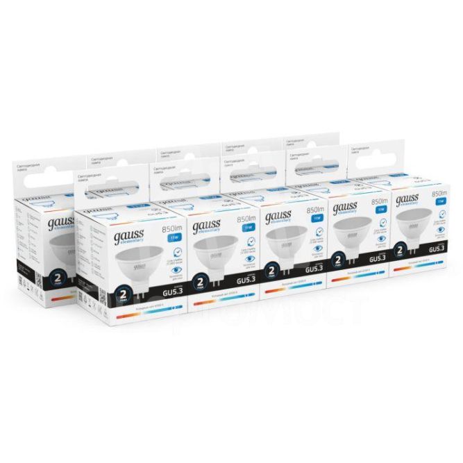 Лампа светодиодная Elementary MR16 11Вт 6500К GU5.3 850лм Gauss 13531