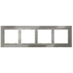 Рамка 4-м S70 стеклян. шелк Voltum VLS110404