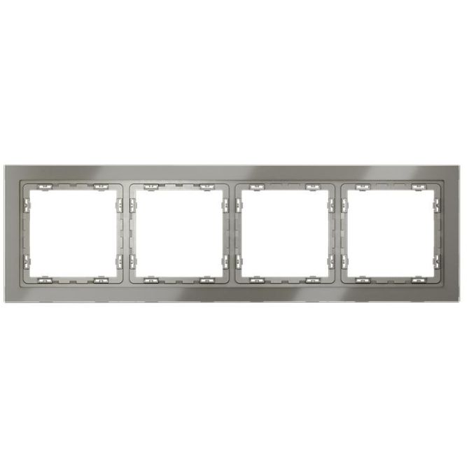 Рамка 4-м S70 стеклян. шелк Voltum VLS110404