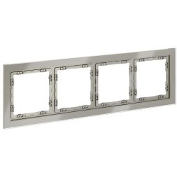 Рамка 4-м S70 стеклян. шелк Voltum VLS110404