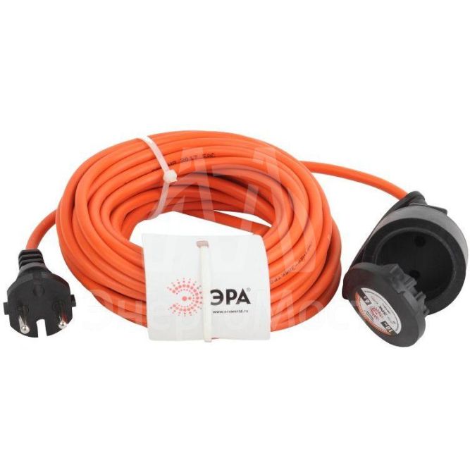 Удлинитель силовой UPx-1-2x0.75-10m-IP44 в бухте б/з 1 гнездо 10м ПВС 2х0.75 Эра Б0043036
