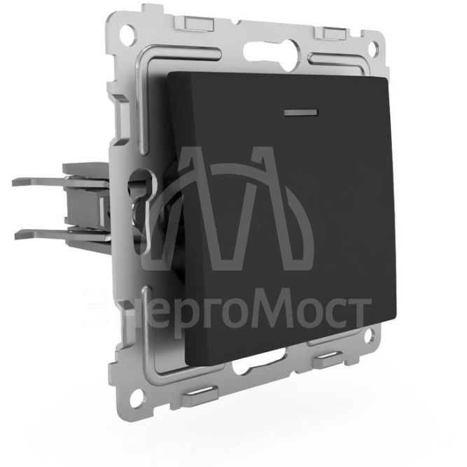 Выключатель 1-кл. СП Pixel 10А IP20 с индикатором механизм карбон TOKOV ELECTRIC TKE-PX-V1I-C14