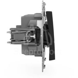 Выключатель 1-кл. СП Pixel 10А IP20 с индикатором механизм карбон TOKOV ELECTRIC TKE-PX-V1I-C14