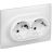Розетка 2-м SKANDY 16А с заземл. защ. штроки в сборе SK-R07W арктич. бел. IEK SK-R24-16-K01-F