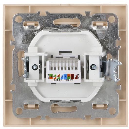 Розетка компьютерная 1-м СП Минск RJ45 беж. EKF ERK01-035-20