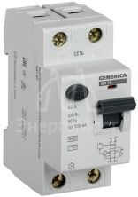 Выключатель дифференциального тока (УЗО) 2п 40А 100мА тип AC ВД1-63 GENERICA IEK MDV15-2-040-100