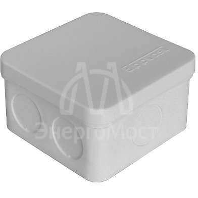 Коробка распределительная ОП 75х75х45мм IP54 7 выходов без гермовводов крышка защелкивающаяся сер. Epplast 225332