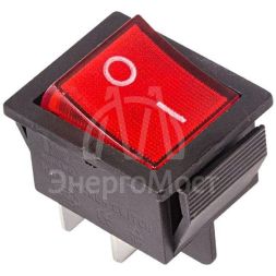 Выключатель клавишный 250В 16А (4с) ON-OFF красн. с подсветкой (RWB-502 SC-767 IRS-201-1) (инд. упак.) Rexant 36-2330-1