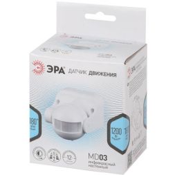 Датчик движения ИК настенный MD 03 1200Вт IP44 12м ЭРА Б0043809