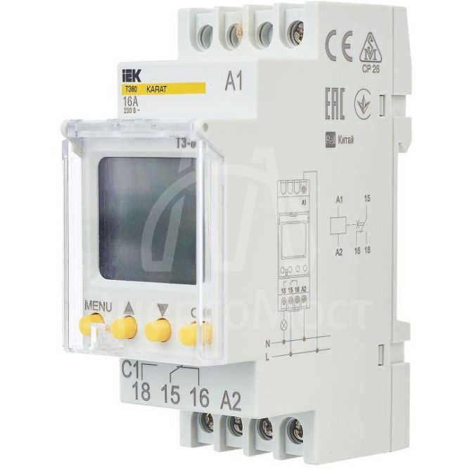 Таймер цифровой ТЭ80 16А 230В на DIN-рейку KARAT IEK MTA10-16-080
