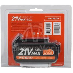 Батарея аккумуляторная PB BR 21В (Max) Li-ion UES 4.0А.ч Pro PATRIOT 180301121
