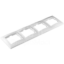 Рамка 4-м СП Севиль горизонт. бел. UNIVersal С0046