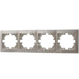 Рамка 4-м Мира горизонт. жемчуж. LEZARD 701-3000-149