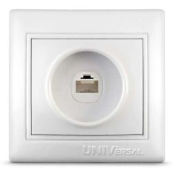 Розетка компьютерная СП Севиль 16А IP29 бел. UNIVersal С0051