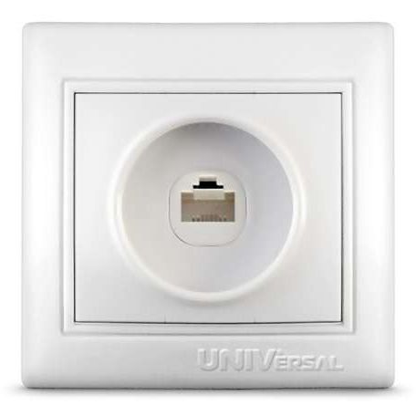 Розетка компьютерная СП Севиль 16А IP29 бел. UNIVersal С0051