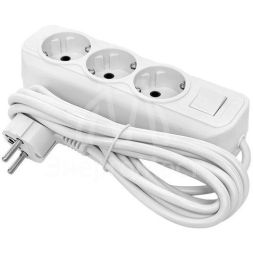 Удлинитель 3х3м с заземл. 16А IP20 Эксперт 3.0кВт с выкл. ПВС 3х1 PROxima EKF UBA16-310-3-03i