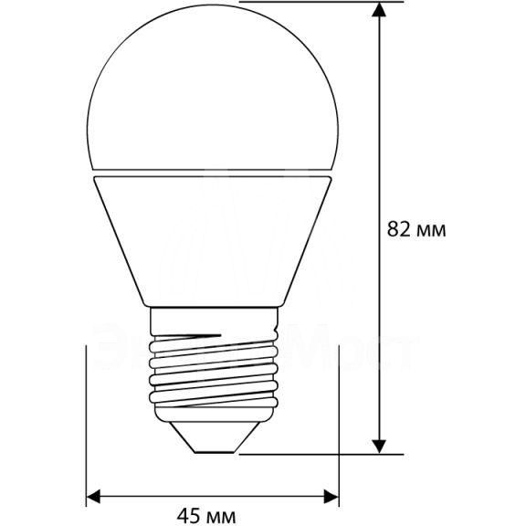 Лампа светодиодная LED-G45-11W-E27-6K Шар 11Вт E27 6500К 172-265В Ergolux 13632