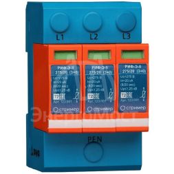 Устройство защиты от импульсных перенапряжений РИФ-Э-II 275/20 (3+0) Стример 123001
