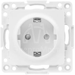 Механизм розетки 1-м СП Стокгольм 16А IP20 с заземл. защ. шторки бел. PROxima EKF EYR16-028-10