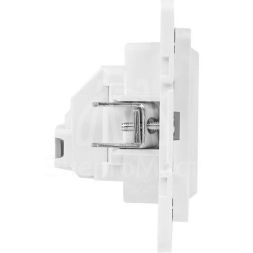 Механизм розетки 1-м СП Стокгольм 16А IP20 с заземл. защ. шторки бел. PROxima EKF EYR16-028-10