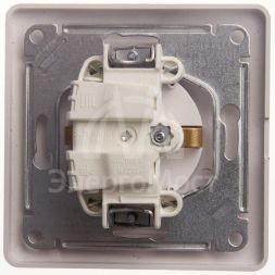 Розетка 1-м СП Glossa 16А с защ. крышкой защ. шторки с заземл. в сборе IP20 бел. SchE GSL000146