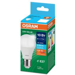 Лампа светодиодная LED G4 Value LVCLA75 10W/965 CRI95 10Вт 6500К 1000лм грушевидная матов. E27 170-250В OSRAM 4058075578913