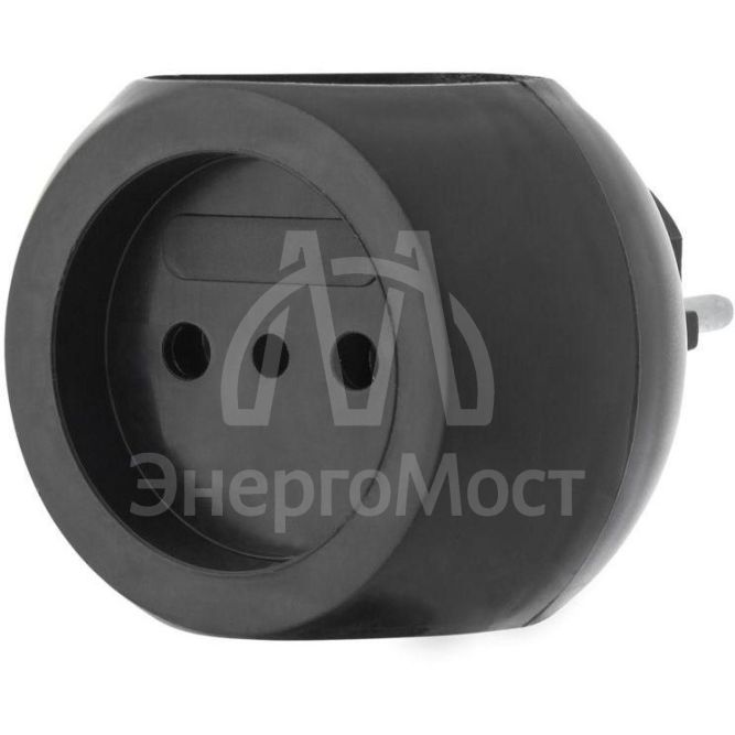 Тройник электрический &amp;quot;Шар&amp;quot; 220В 6А черн. REXANT 11-1063-1